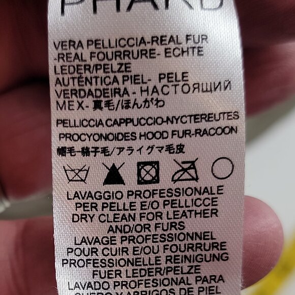 PHARD Italy Long Puffer Coat w/ Real Fur Hood – Size M - Picture 9 of 10